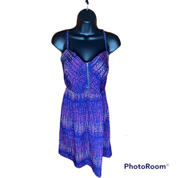 Roxy Dresses & Skirts - Roxy Purple Spaghetti Strap Zip Front Sundress Large